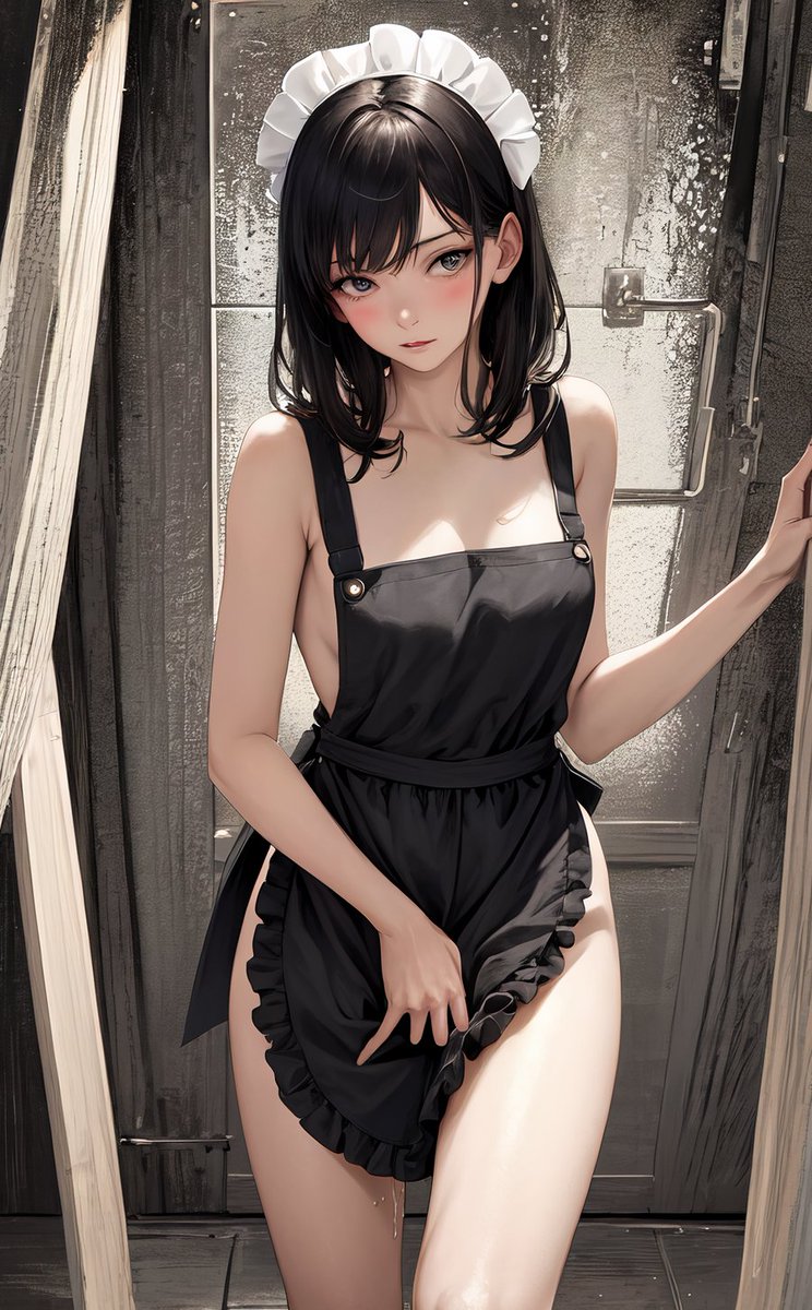 the_secret_are's tweet image. Simmon is a maid❤️
Why Her face was suffused with colour.. ? 💦 

#NFT #LittleSimmon #Freemint #Sexy #Xrated #Waifu