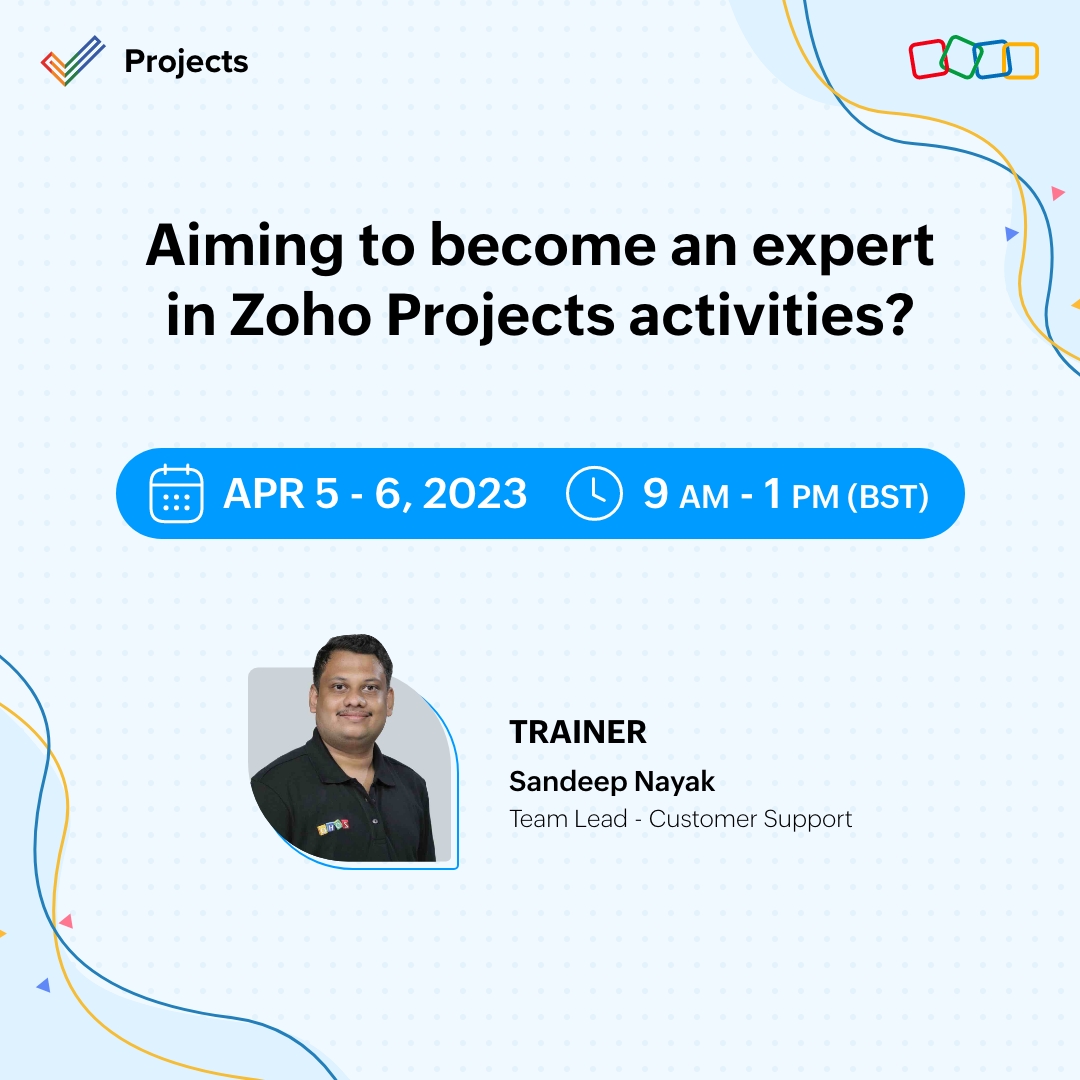 ZohoProjects's tweet image. Come join our expert for insights on how to manage your projects from start to finish with Zoho Projects.

Register for the training at zurl.co/Pc79 

#training #projectmanagement #pmtool #productivity #support #saas #managers