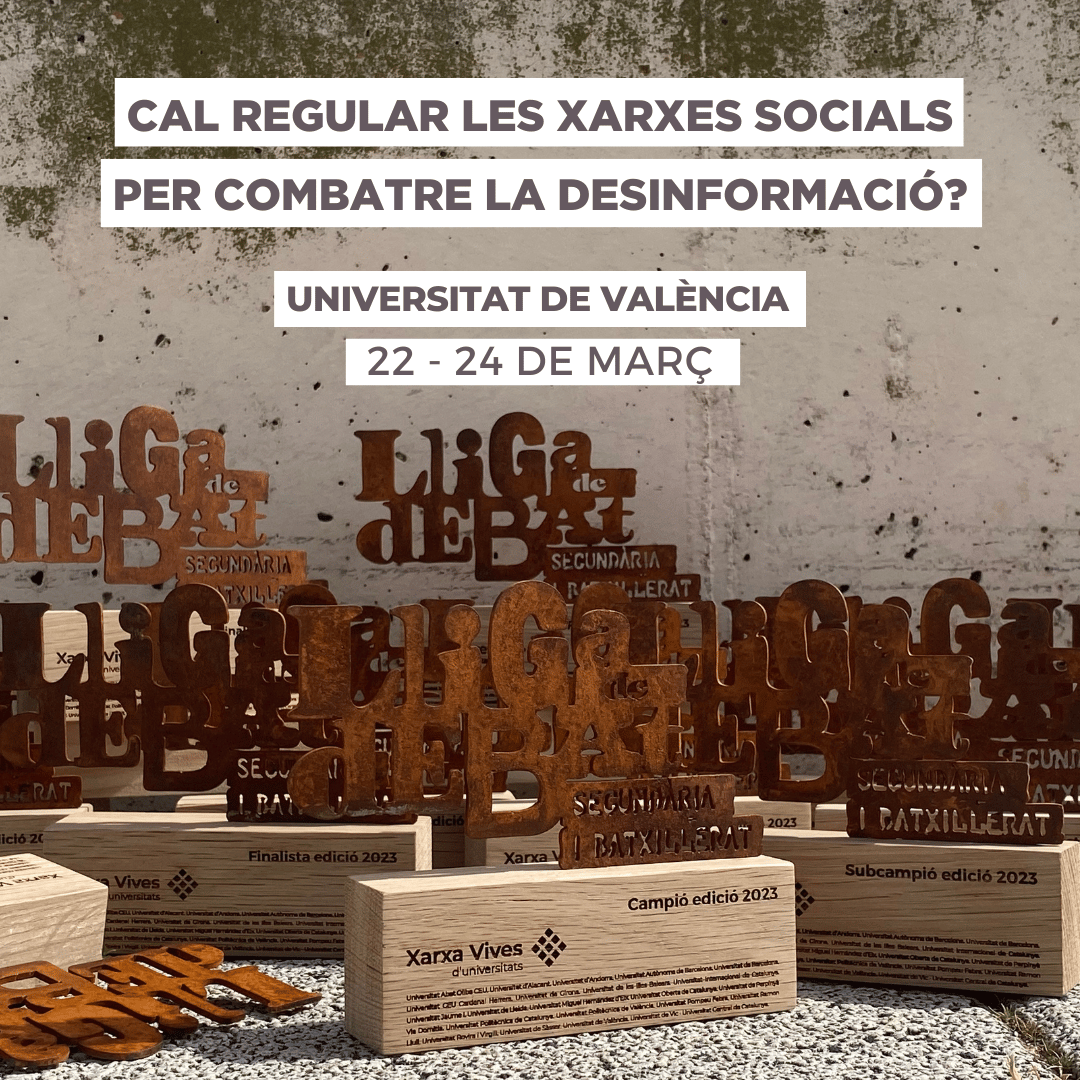 😉 Ja ha arribat el dia! Avui arranca la fase final de la #LligaDeDebat de Secundària i Batxillerat de la <a href="/xarxavives/">Xarxa Vives d'Universitats</a> a la <a href="/UV_EG/">Universitat València</a>

Voleu conèixer els equips finalistes? Obrim fil 👇