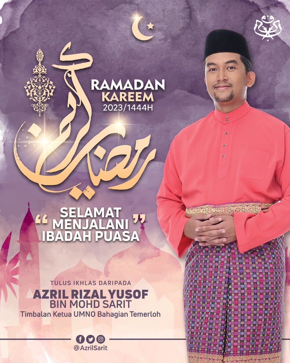 AzrilSarit's tweet photo. Selamat Menyambut Kedatangan Ramadan Tahun 2023M/1444H. https://t.co/6ixqVwq9Ox