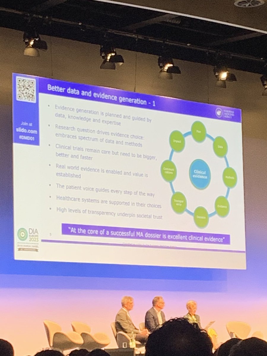 #Day1 of #DIAEurope2023! 🙌
Just arrived and excited to meet people and get inspired! Attending #EMA townhall now. First takeaway: #PatientVoice guides every step of the way in CT - at the strategic and individual levels
#PatientEngagement #MediPaCe
