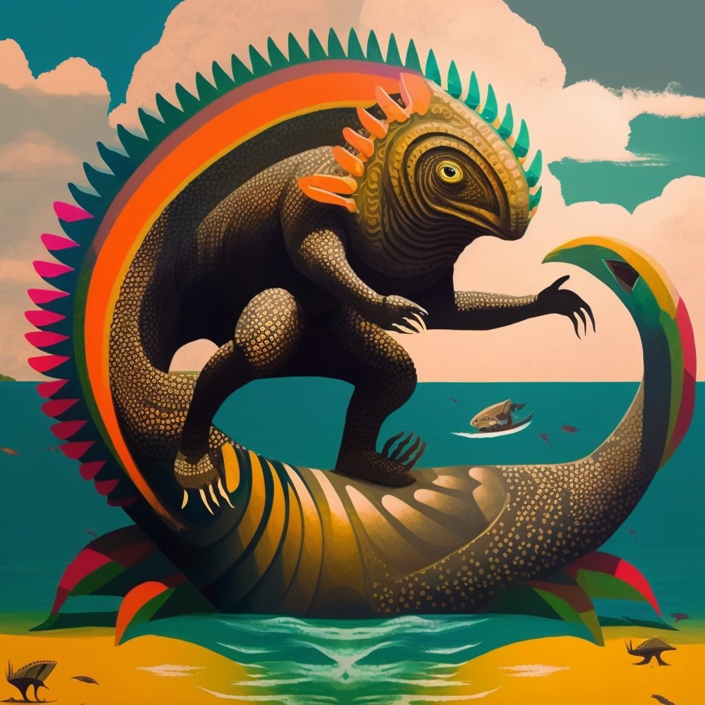 Shifty Saurian #midjourney #aiartwork