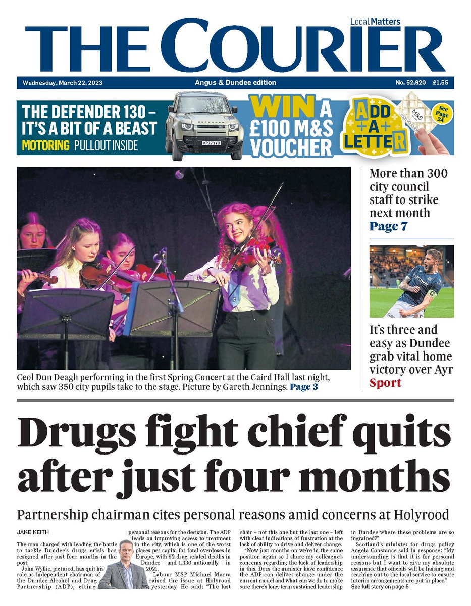 The last chair of the Dundee Alcohol and Drug Partnership quit amidst broad frustration at the lack of real change. 

Now, just months later, we're in the same position again. 

When will we see some leadership and lasting progress on Dundee's drugs deaths?
