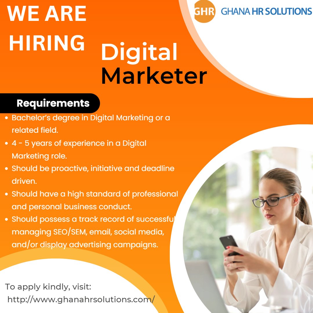 #digitalmarketing #marketing #socal #marketingcareers #digitaladvertising #ghanahrsolutions #vacancies #share