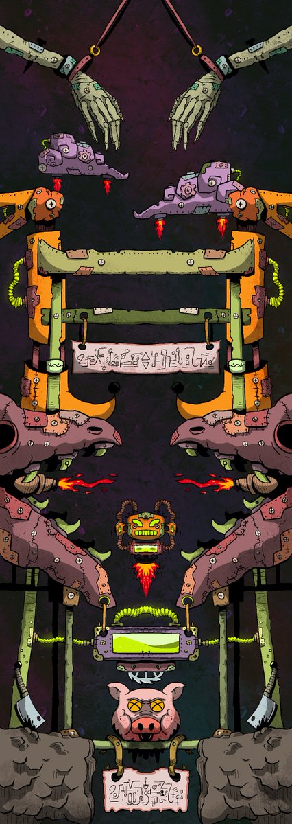 OnlyLager's tweet photo. "Escape from Battery Town"
1080x12450

curator: @xdivisjon 
available on @niftygateway 
https://t.co/Lnuke46CRE

game set in a dystopian universe, about the struggle of humans against a retro futuristic artificial intelligence dictatorship living in the upper world. https://t.co/bQejirBHYR