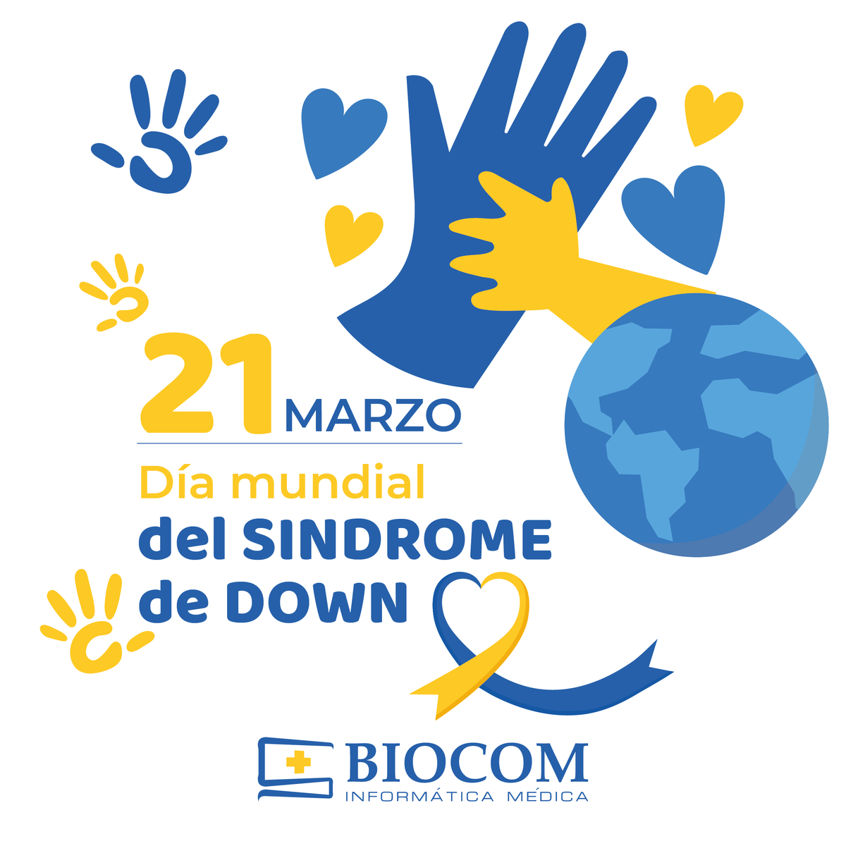 BIOCOMarg's tweet photo. Ayer 21 de marzo se celebró el Día Mundial del Síndrome de Down, cuyo principal objetivo es crear conciencia acerca del valor que tienen estas personas.

📩 info@biocom.com
☎️ WhatsApp: +54 9 11 2619-7002
💻 https://t.co/r8rTD5b8Lc
#sindromededown https://t.co/OexwDaqFWp