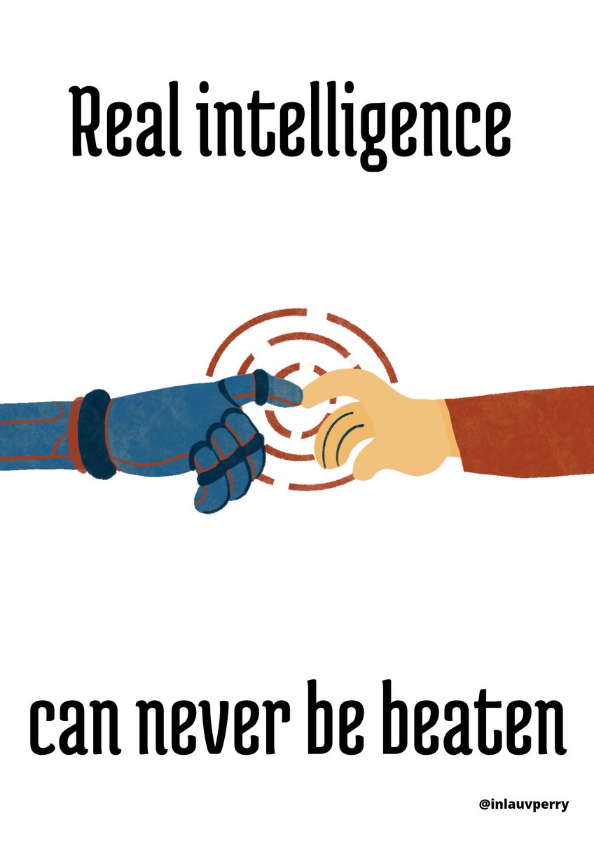 #AI and #ChatGPT will never stop us from being creatieve, #RealIntelligence can never be beaten 🫶🏼

@OneMinuteBriefs