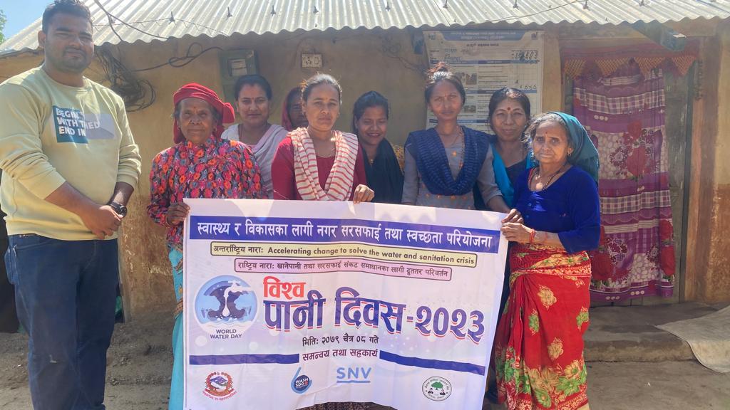 “Accelerating change to solve the water and sanitation crisis”
#CelebratingWorldWaterDay-2023 by #MonitoringWaterResource at #community under the #USHHDProject
<a href="/SnvNepal/">SNV Nepal</a> @surajrb8 @WASHSdg <a href="/GaffarA13256351/">Gaffar Ali</a> <a href="/HirendraShahi4/">Hirendra Shahi</a> <a href="/NepalgunjG/">Nepalgunj Gallery</a> @NepalgunjSmpc