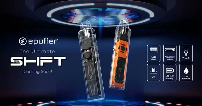 EcigClick's tweet photo. Coming soon from this UK Based #Vape Manufacturer is the @epuffer Shift Pod Kit.

Our @Shellyboms tells you what to expect in her preview here...

 https://t.co/Fa7x70McK7

#Epuffer #Shift #EpufferShift #Ecigclick https://t.co/SbJoXjmYfP