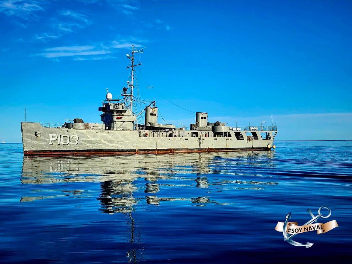 WarshipCam's tweet photo. Mexican Navy Auk-class minesweeper ARM Mariano Escobedo (P103) (ex-WW2 USS Champion (AM-314)) in the Gulf of California - posted March 21, 2023 #armmarianoescobedo #p103
SRC: FB- Secretaría de Marina https://t.co/vATmFfGDX0