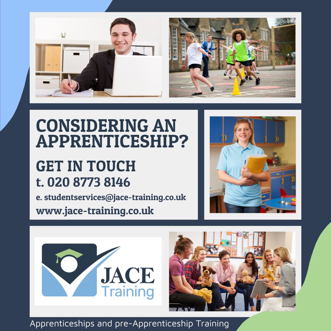JACETraining's tweet image. Thinking about an Apprenticeship or looking for some pre-Apprenticeship Training?  Speak to our JACE Student Services team to help you find out more #getintouch #apprenticeships #studyprogramme #streatham #wallington #crawley #students #college #nextstep