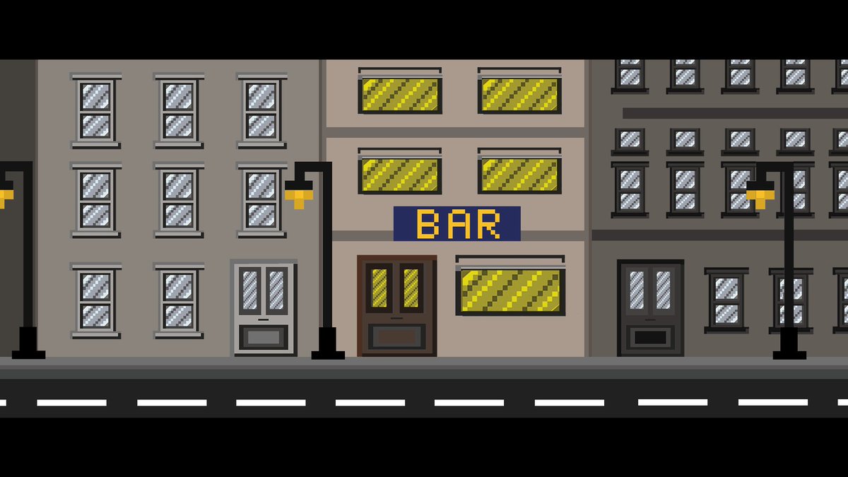 BeAsOneGame's tweet image. Il y a 2 semaines, nous vous montrions un avant-goût de la façade du bar 👀

La voici dans son entièreté ⤵️

#pixelart #gamedesign #gamedevelopment #Videogame