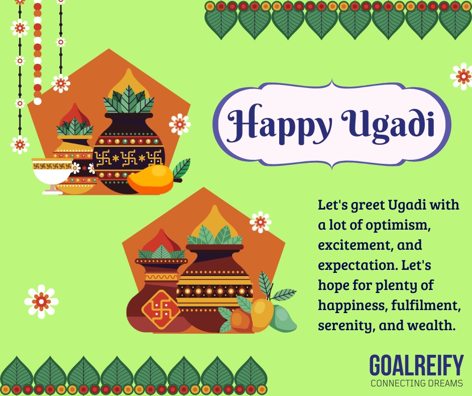 Ugadi is a festival that marks New Year's Day for the States of Andhra Pradesh, Telangana & Karnataka in #India

We wish you a Very Happy #Ugadi.

#festivalsofindia #gudipadwa #gudipadwa2023 #newyear #festivalcelebration #traditions #southindia #newbeginnings #indianfestivals