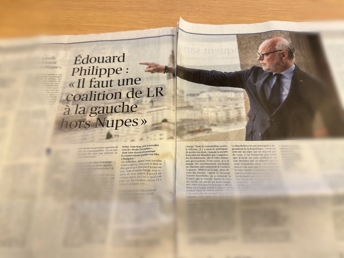 Ne pas céder à l’immobilisme. 

« L’adversaire le plus dangereux, ce n’est pas la droite ou la gauche. C’est la tentation de l’abandon, du renoncement. » 

Entretien d’<a href="/EPhilippe_LH/">Edouard Philippe</a> à lire aujourd’hui dans <a href="/Le_Figaro/">Le Figaro</a>.