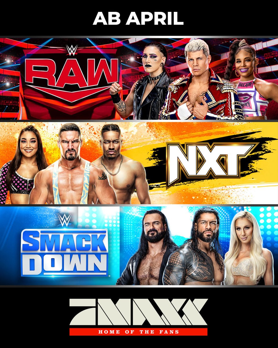 WWEDeutschland's tweet image. +++ Breaking News +++

Mittwochs #WWERaw, samstags #SmackDown und neu ab April: donnerstags #WWENXT auf @ProSiebenMAXX! 🤩 Für die kommenden Jahre heißt es: 3x die Woche #WWE-Action, um jeweils 22 Uhr! 🔥 #maxxWWE