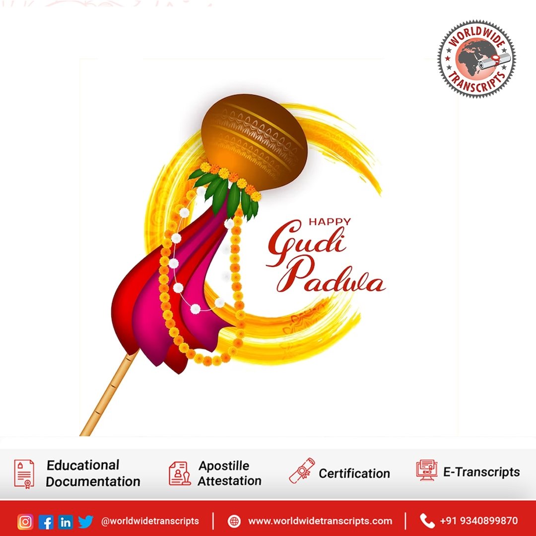 Wwtranscripts's tweet photo. Wishing you a joyous and prosperous Gudi Padwa! 
. 
#GudiPadwa #NewYear #ugadifestival #transcriptscertificate #transcripts #wes #iqas #apostilleservices #translateddocuments #universitytranscripts #HarvestFestival #JoyAndProsperity #earthquake #worldwidetranscripts https://t.co/jMjjFretgu