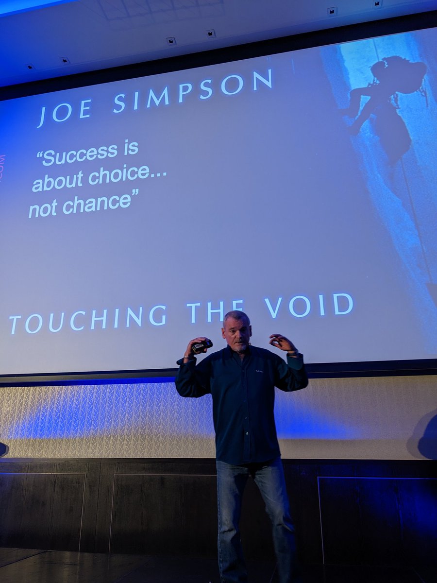 Deltek_Intl's tweet photo. What a powerful talk from mountaineer Joe Simpson on collaboration and teamwork to overcome life’s challenges #DeltekProjectNationLive https://t.co/QofTTN8F70
