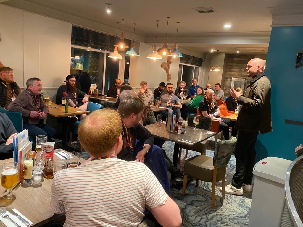 PWInstitution's tweet photo. Seeing so many engineers at last night's pre-challenge meet up @midrlybutterley was great. Thank you to the speakers for motivating everyone for the 2-day Practical Trackwork Challenge that kicks off today!
#trackworkchallenge2023 #thepwi #railway #trackengineers https://t.co/0HQxZ6wRjs