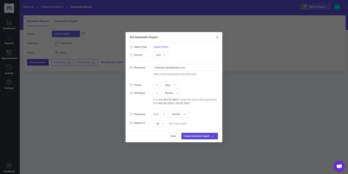 Find yourself struggling to keep up with #FinancialMatters on a regular basis? The automatic export feature in our premium set of #FinancialReports will definitely make your life easier! 

See for yourself how intuitive the whole section is: metricscube.io/blog/update-fi…
 #WHMCS