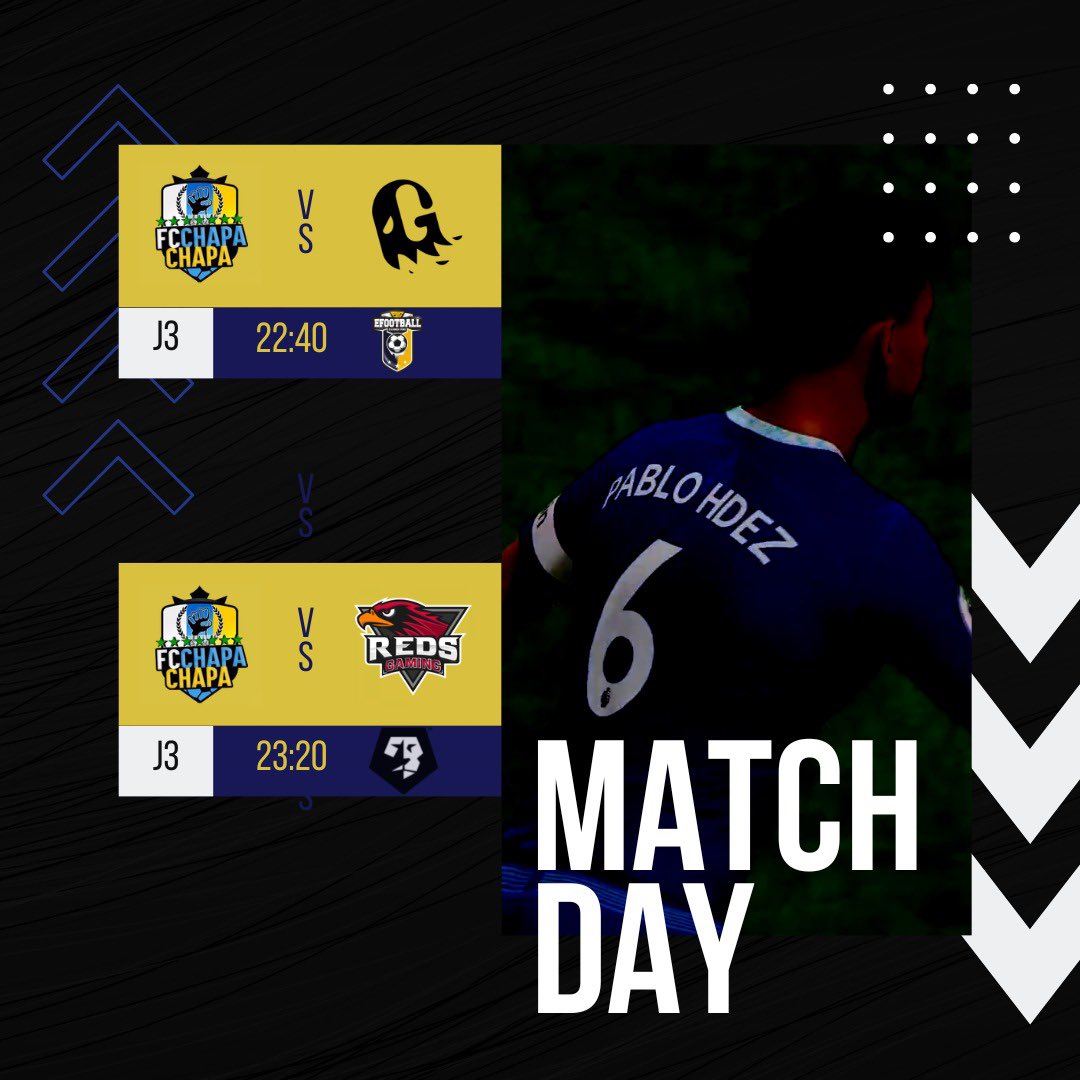 FCChapaChapa's tweet photo. ⚽️| Vamos a por el ultimo día de la semana de competiciones, a buscar otro pleno haciendo el mejor trabajo posible

🏆 @PLGeFootBall 
🆚 @GosT_Oficial 

🏆 @VFOspain 
🆚 @RedsGaming_ESP 

🔴 https://t.co/7MPcOU2Our https://t.co/tCVHtvZcsL