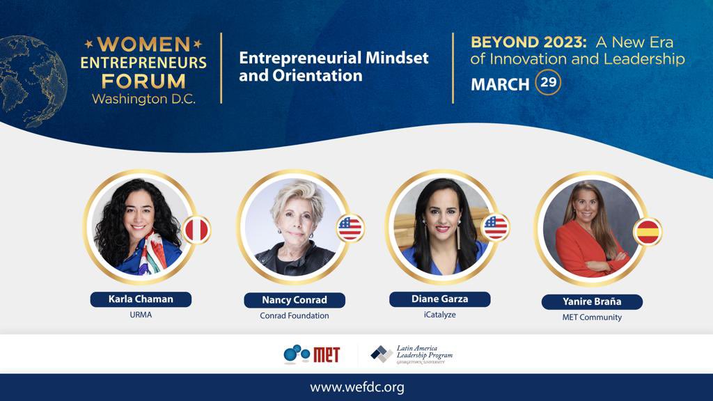 METcommunity's tweet photo. El día 29 de marzo @DianeCGarza @icatalyze @karlachaman @IMFNews  @inventioneer, y @yanirebrana hablarán sobre el espíritu y el liderazgo emprendedor en @Georgetown. 

➡️Regístrate en https://t.co/9S7ZngOk6O. 
🌏Más info https://t.co/CBYSTNNQog https://t.co/1GhrkvJ0bO