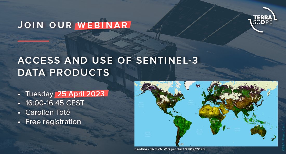Read more about #Terrascope's latest #EOdata &amp; services!  🛰️👨‍💻🌍

☑️ share workflow via #EOplaza
☑️ new #Sentinel3 data
☑️ additional #Sentinel5P data
☑️ improved #ProbaV data
☑️ software updates

👉terrascope.be/en/news-events… 

👉 or register for our webinars bit.ly/Terascope_Webi…