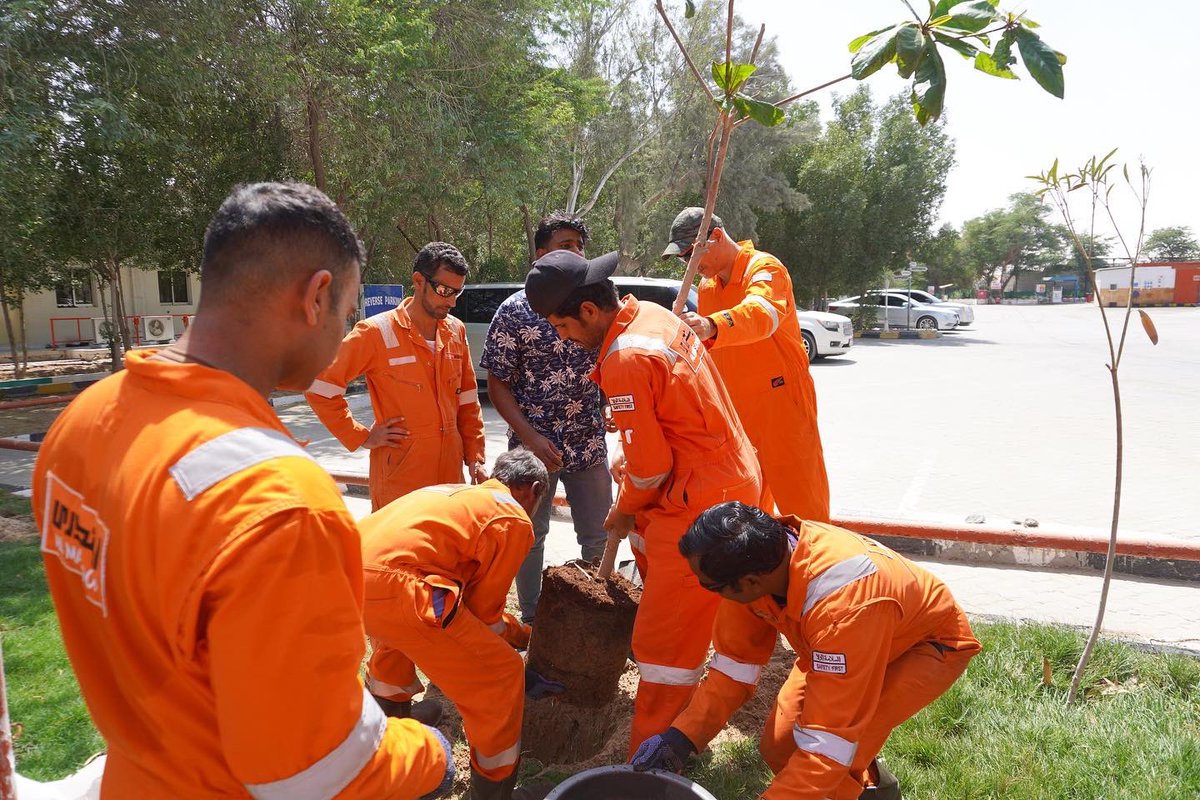 AMPS_official's tweet photo. In line with our constant efforts to preserve the environment and provide a safe and clean atmosphere, the desert clean-up and tree-planting campaigns were organized at our Bu Hasa camp in the UAE—a big thanks to all the participants. https://t.co/iyHyC5akAN