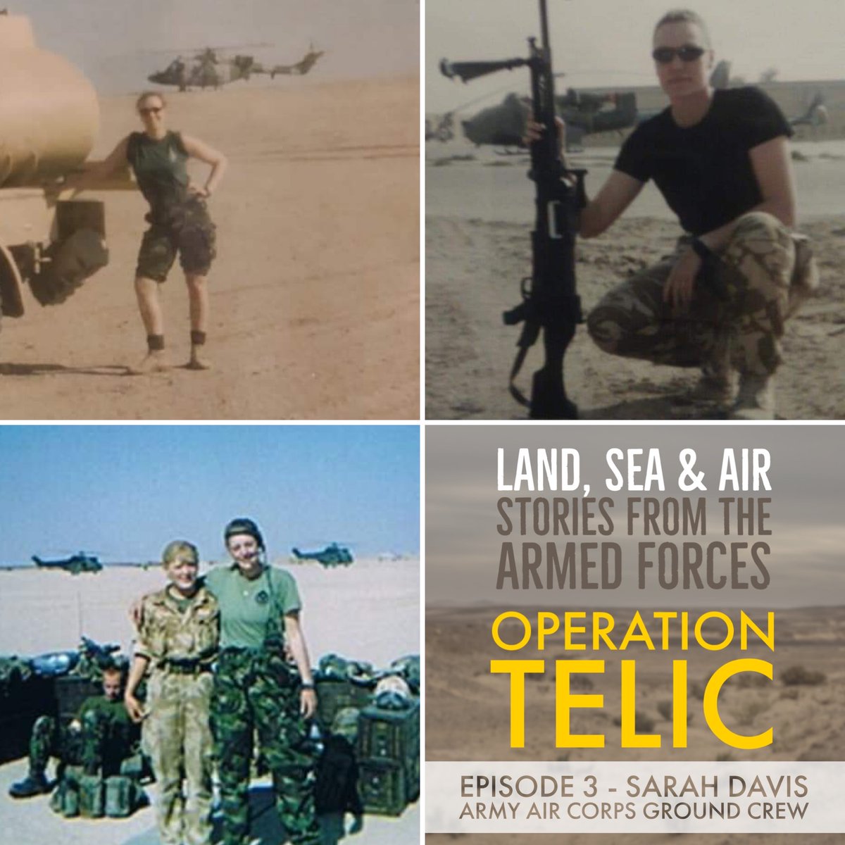 You Don't Know How Good Your Unit Is Until You Go To War.

We meet <a href="/Sarah79Davis/">Sarah Davis</a>, <a href="/ArmyAirCorps/">The Army Air Corps</a> Ground Crew, one of the pioneering women deployed during #OpTelic

podcasts.apple.com/gb/podcast/lan…

Hosts <a href="/TipCullen/">Tip Cullen</a> &amp; <a href="/SteveBomford/">Steve Bomford</a>

Supporters <a href="/CovenantTrust/">Armed Forces Covenant Fund Trust</a> &amp; <a href="/RNRMC/">Royal Navy & Royal Marines Charity</a>
  
#Podcast