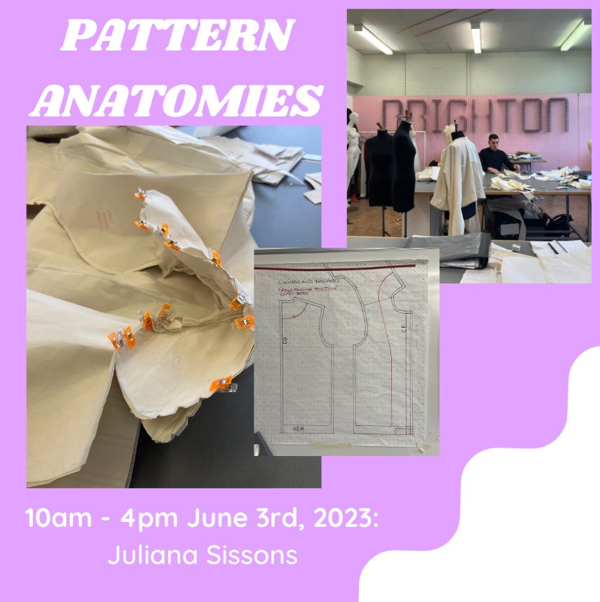 Introducing the third of the summer school courses- Pattern Anatomies!
More info here: 

brighton.ac.uk/studying-here/…

#art #arts #summer #summerschool #creativeclass #creative #creativity #wellbeing #patternanatomies #patterncutting #fashion #fashionandtextiles #brighton #brightonuni
