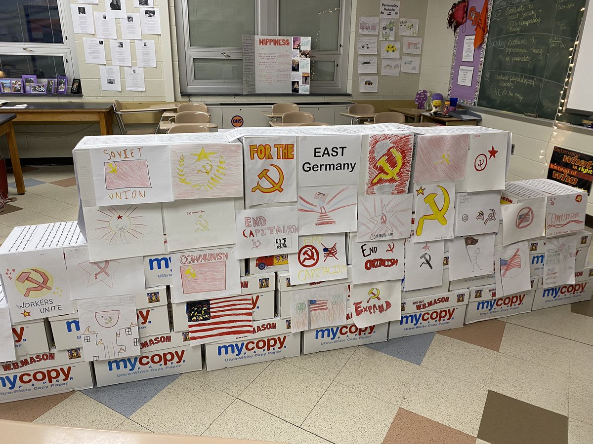 The Wall is up! Which side are you on? #BerlinWall #Honors USII