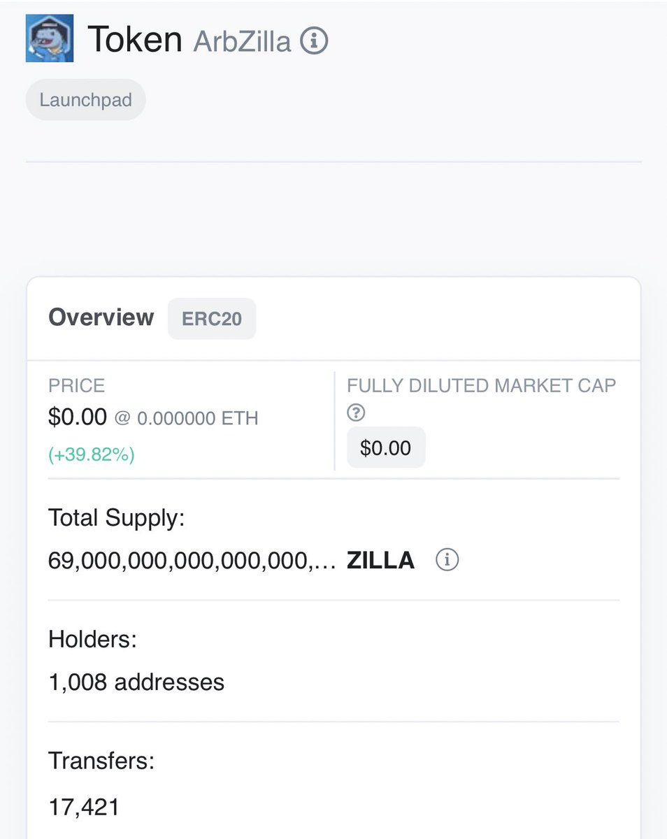 $ZILLA reach 1000 holders💯💯🦖🫡
opportunity….
Zilla will comeback roaring on arbitrum…
#zilla #Ethereum #Arbitrum