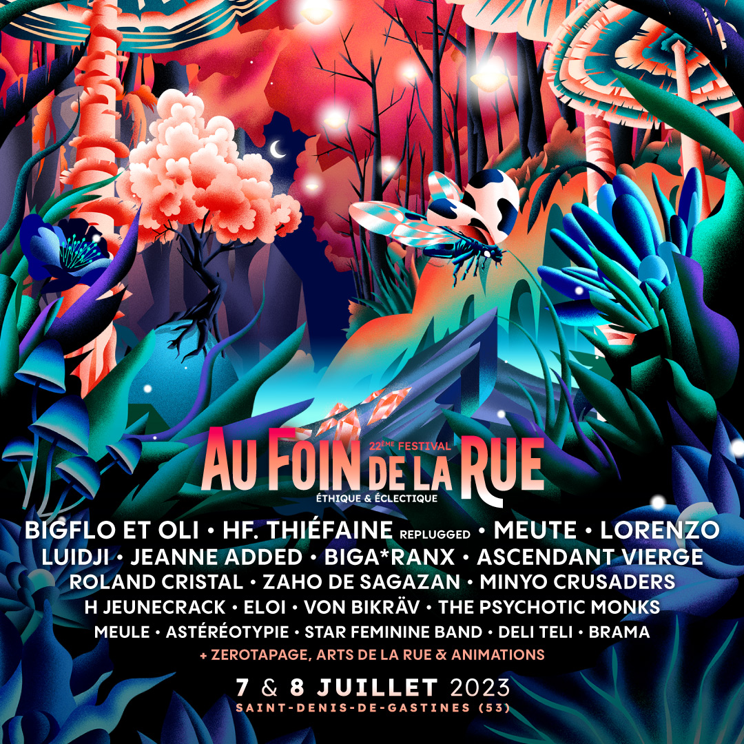 Vous l'attendiez ? La dernière annonce de la programmation est là (et on espère que cette annonce-ci va vous faire du bien 💗).
Pour cette 22e édition du Festival Au Foin De La Rue, embarquez à bord de la cocci-vache pour un voyage musical et visuel plein de magie ✨