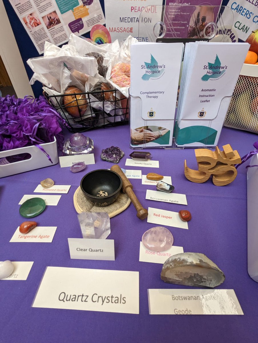 StAndrewHospice's tweet photo. #NationalComplementaryTherapyWeek celebrations are underway here in @StAndrewHospice ๐ฅณ๐
From 10am - 2.30pm, our team will be in the Hospice reception to tell you all about our comp. therapy services. They're running taster sessions so you can experience the therapies too! https://t.co/qDkWOWRpLI