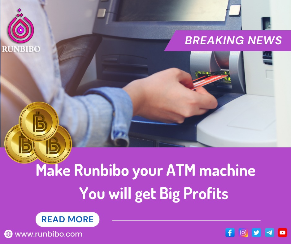 Make Runbibo  your ATM machine
You will get Big Profits
Register Now!
runbibo.com 
#runbibo #breakingnews #runbiboatmmachine #bigprofits #getincome #moneymachine #crypto #blockchain #goodincomeplatform
