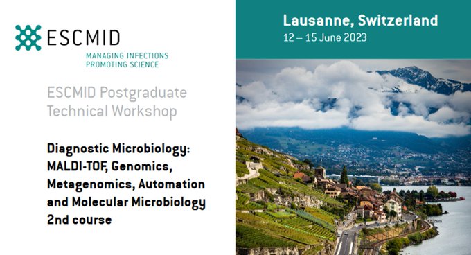 OnyaOpota's tweet photo. We look forward to welcoming you to the ESCMID Onsite Postgraduate Course on Diagnostic Microbiology! Be sure to register!
@TAEscmid @ESCMID @esgrev_escmid @ESGEM_ESCMID @ESGMAC_escmid @esgmyc @esgphm @esgvm @esgai_escmid @ESGAP_ABS https://t.co/pQsrt2AhGC