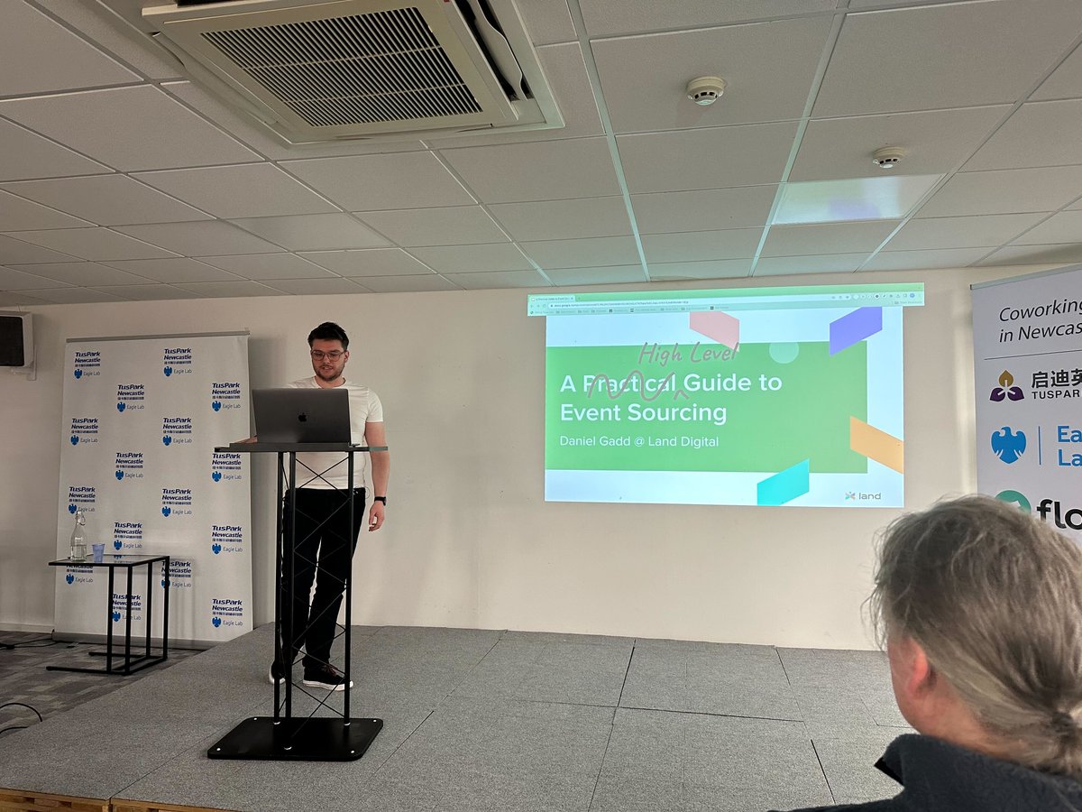 wearlanddigital's tweet image. Dan, our Technical Director, presented his guide to Event Sourcing yesterday at the @phpne event in Newcastle!
Huge thank you to everyone who came along, it was a great evening.
We had a full house! 🙌
#eventsourcing #phpdeveloper #phpnortheast @sharperecruit