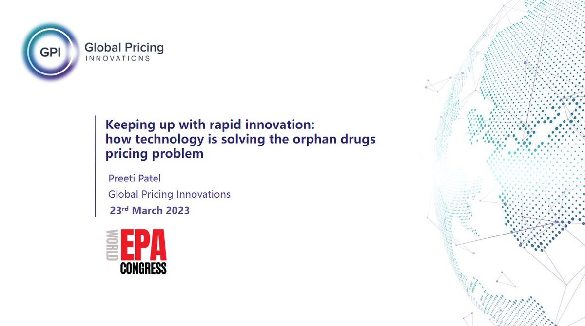 PricingGlobal's tweet photo. So, it is Day 2 at the World EPA Congress!

It's been a great event so far, with some great talks on several interesting topics! 

Don’t forget that our CEO Preeti Patel will be presenting on the Rare Diseases track later today at 3:15 pm.

👉 LEARN MORE: https://t.co/0f39n5If9a https://t.co/jmT8c14Lkk