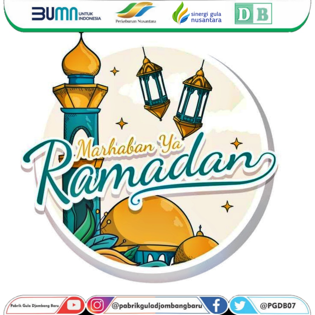 PGDB07's tweet photo. Marhaban Ya Ramadhan....

Manajemen &amp; Karyawan PG Djombang Baru mengucapkan Selamat menunaikan ibadah puasa, semoga di bulan suci Ramadhan ini penuh dengan keberkahan.
Amin... https://t.co/2uda30sk0X
