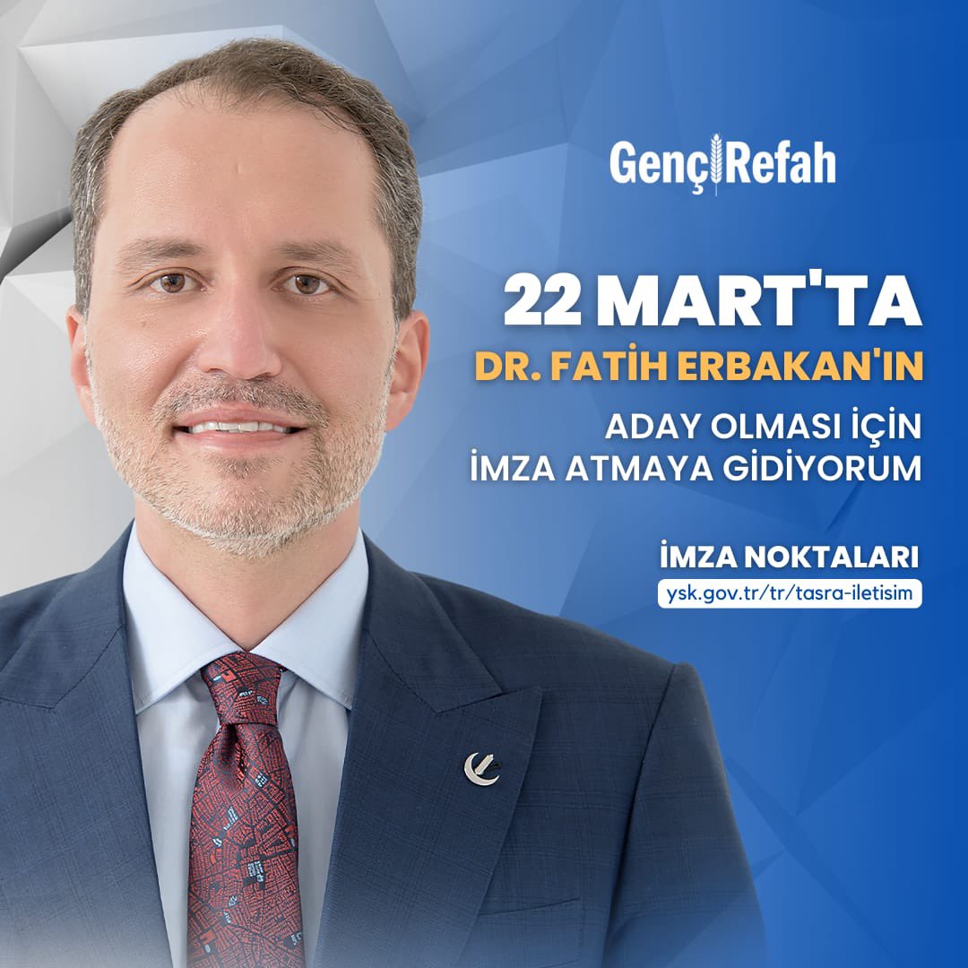 Saat 20:00 a kadar imza atabiliyoruz. Herkes eşini, dostunu, akrabasını, iş arkadaşını alıp ilçe seçim kurullarına imzaya getirsin. Haydi !! Şimdi sıra bizde !!! İmza verilecek adresler ⬇️ ysk.gov.tr/tr/tasra-ileti…