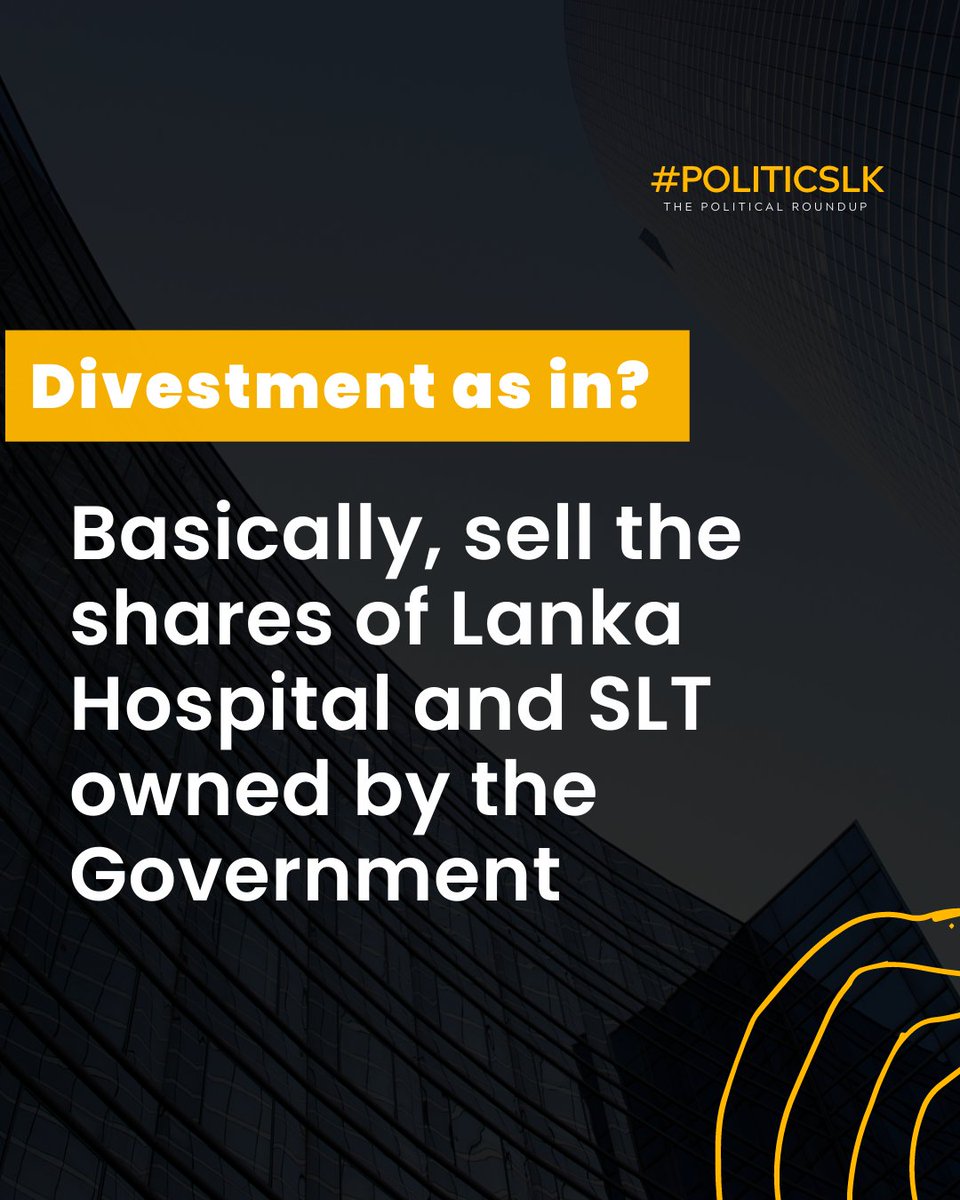 hashpoliticslk's tweet photo. Looks like we are starting with Lanka Hospitals and Sri Lanka Telecom to gradually move forward with the SOE reforms, restructuring and divestments! 

#Reformnow #Srilankapolitics #Srilanka #politicslk #SOEreforms #Citizeneducation https://t.co/Oa3sMdMGP7