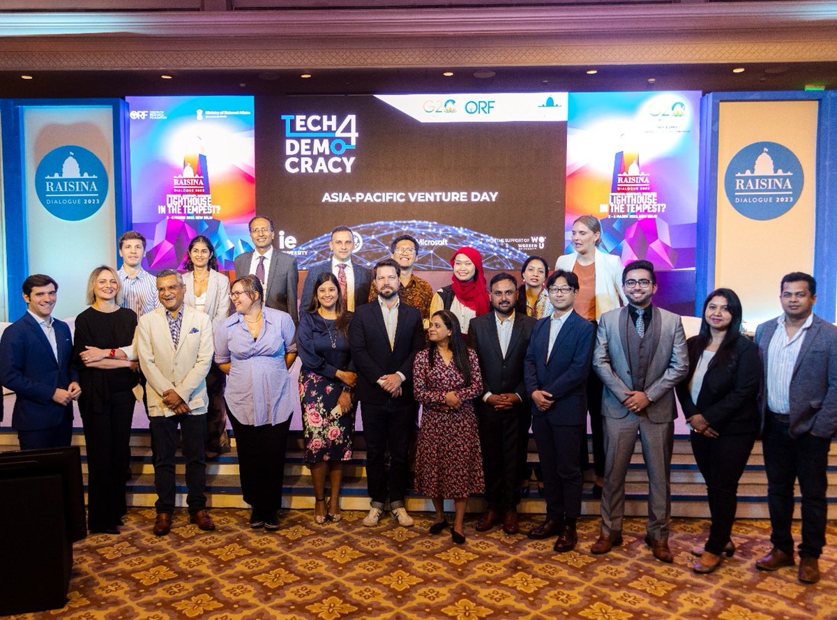 Gracias <a href="/Spain_India/">Fundación Consejo España-India</a> por haceros eco de nuestro #Tech4Democracy Venture Day en Delhi, coorganizado con <a href="/orfonline/">ORF</a> en el marco de <a href="/raisinadialogue/">Raisina Dialogue</a>. Forma parte del Tech4Democracy Global Entrepreneurship Challenge de <a href="/IEuniversity/">IE University</a> con <a href="/StateDept/">Department of State</a> y <a href="/Microsoft/">Microsoft</a> spain-india.org/es/noticia/des…