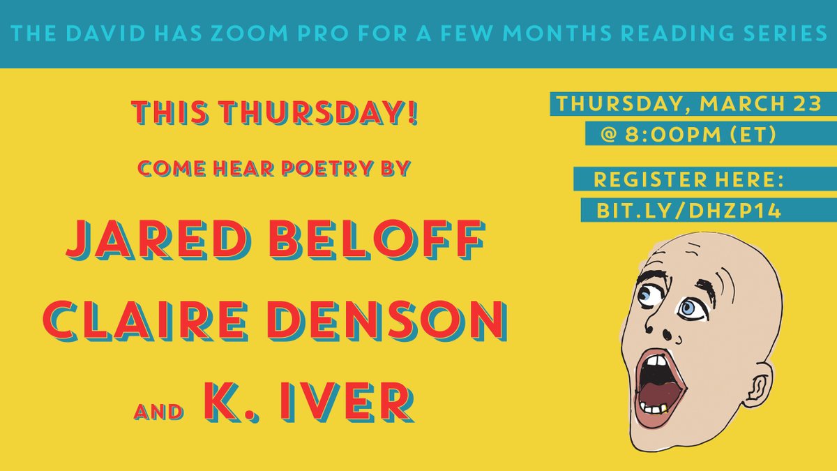 The David Has Zoom Pro Reading Series tweet media