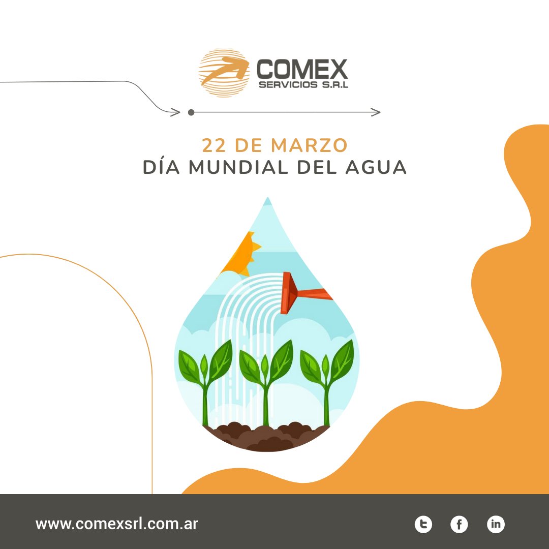 22 de Marzo | #DíaMundialdelAgua 💧
Este día se celebra como un medio para centrar la atención en la importancia del agua dulce y abogar por la #gestiónsostenible de los recursos. En apoyo del Objetivo de Desarrollo Sostenible (#ODS6 ): "agua y saneamiento para todos para 2030.