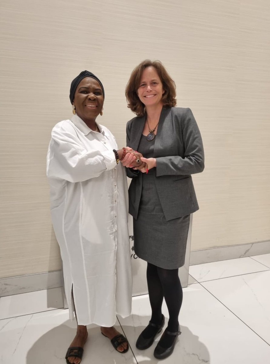 In prelude of #UNWater2023Conference opening, @beth_dunford, VP Ag, Human Social develop of @AfDB_Group met with Hon  Cecilia Dapaah, Min of Sanitation and 💧 Res. of Ghana & HE Jekwaya Kikwete Former President of 🇹🇿, ardent advocate and chair of
Global water parternship Africa