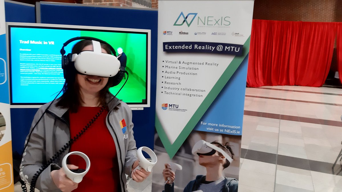 NExIS (@nexismtu) on Twitter photo Enjoy Irish trad music performances by staff & students <a href="/mtu_csm/">MTU Cork School of Music</a> in VR today MTU Nexus Student Centre See musicians transported virtually to music venues in Cork & Kerry.
#VR performances are being showcased across <a href="/MTU_ie/">Munster Technological University</a> for MTU Innovation month - lnkd.in/e__7w33p Enjoy Irish trad music performances by staff & students <a href="/mtu_csm/">MTU Cork School of Music</a> in VR today MTU Nexus Student Centre See musicians transported virtually to music venues in Cork & Kerry.
#VR performances are being showcased across <a href="/MTU_ie/">Munster Technological University</a> for MTU Innovation month - lnkd.in/e__7w33p
