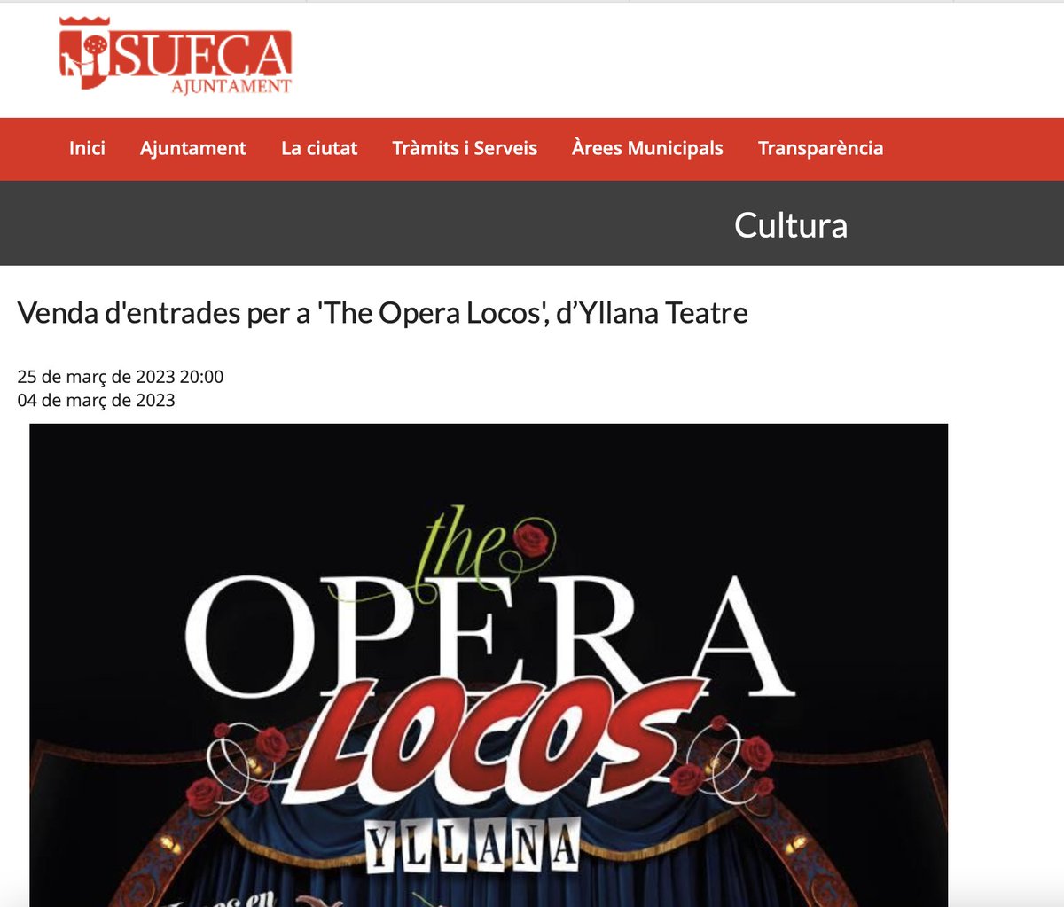 theoperalocos's tweet photo. 🔵🔋¡Pilas cargadas para este fin de semana!
@yllanaoficial 

🗓✍️#TheOperaLocos
24/03/2023
📍Baza- Granada 
@AytoBaza
25/03/2023
📍Sueca- Valencia
@AjuntamentSueca
26/03/2023
📍Manises- Valencia 
@AytoManises 

#produccionesyllana #Baza #Granada #Sueca #Manises #VALENCIA https://t.co/bfjBWkgwe7