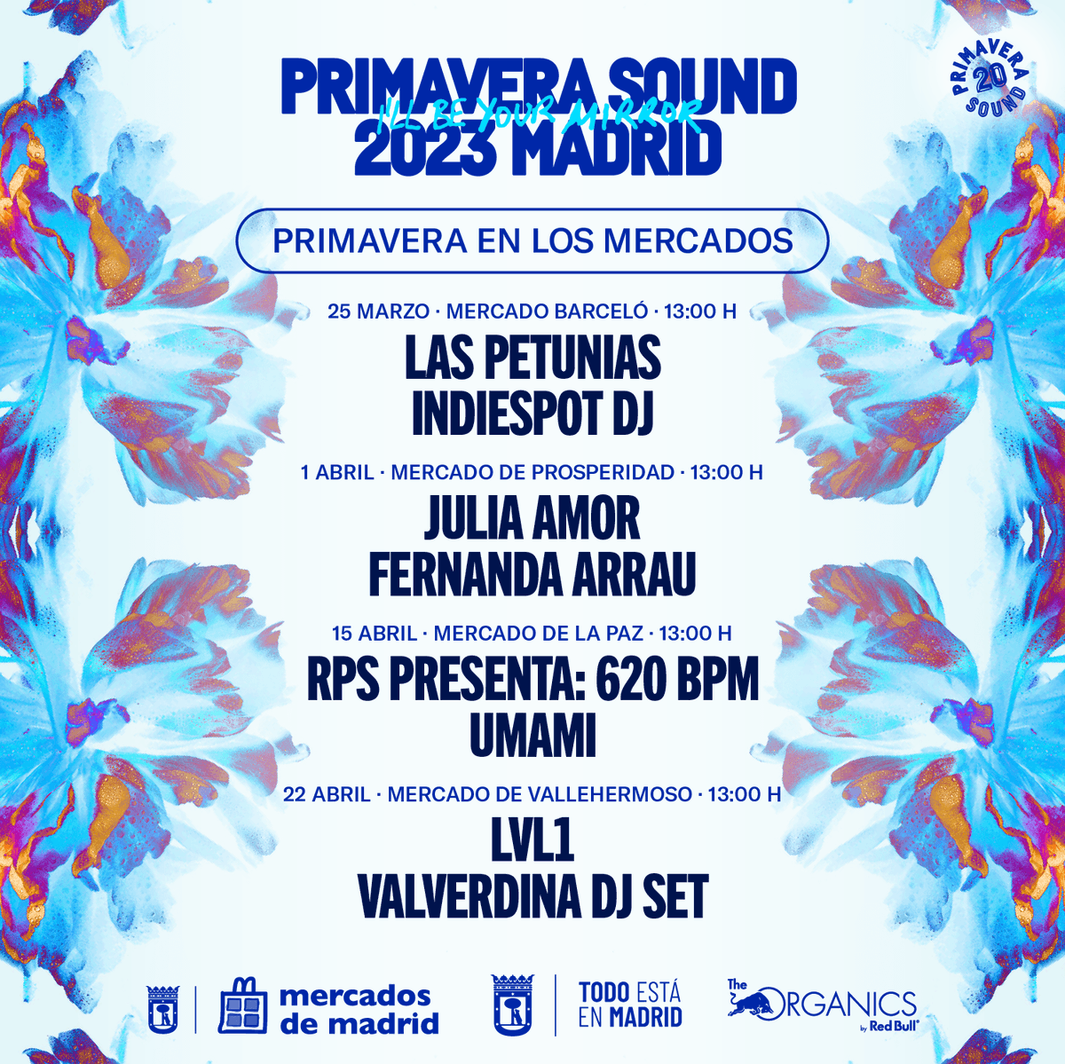 Primavera_Sound's tweet photo. 🌷 Florece Primavera Sound Madrid 🌷

Celebramos la llegada de la primavera con eventos gratuitos en varios mercados emblemáticos de Madrid. Y por primera vez, programaremos un escenario en las fiestas de San Isidro el 15 de mayo.

🎟️ https://t.co/4zXylN67s8
#PrimaveraSound #PS23 https://t.co/5GYqLBQV9B