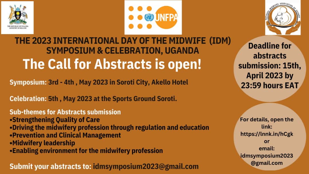 Submit your abstracts for the Uganda IDM Symposium 2023
For details, open: lnnk.in/hCgk