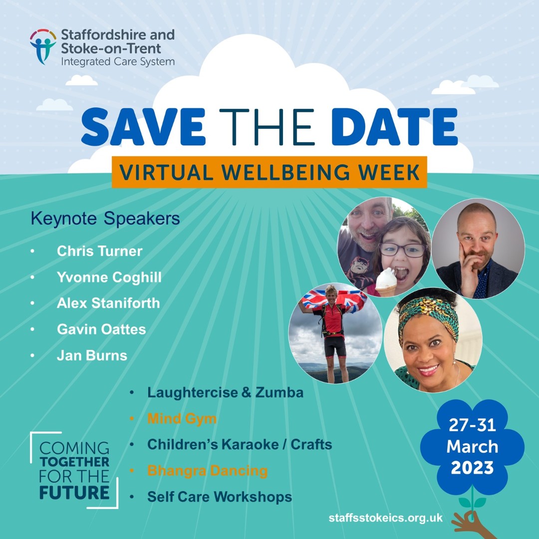 From selfcare workshops to laughtercise, Zumba & karaoke for kids, the 2023 Virtual Wellbeing Week is an unmissable seven days designed to help us laugh, think & learn. 

More information here: 
staffsstokeics.org.uk/careers-educat…  

#SSOTStaffWellbeing