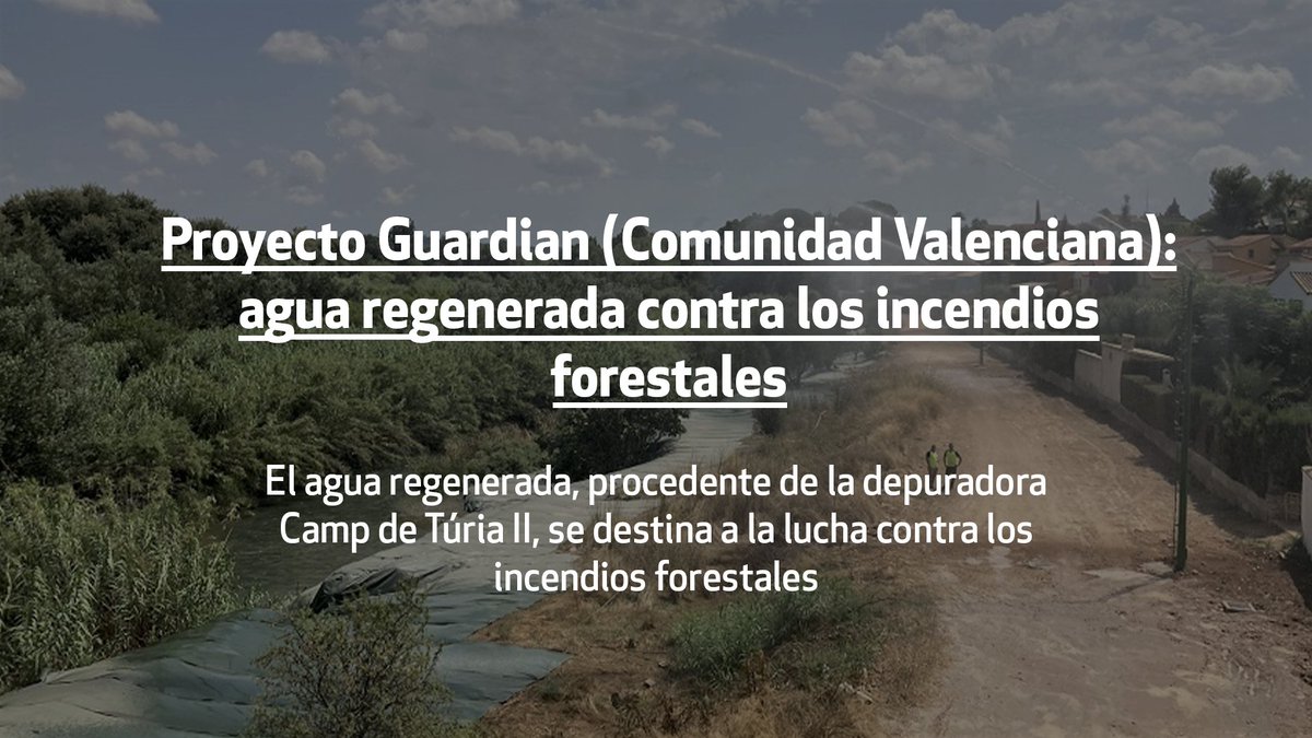 #DíaMundialDelAgua #DMA2023
Utilizar #AguaRegenerada en la lucha contra incendios forestales es una de las características del proyecto <a href="/Guardian_UIA/">Proyecto Guardian</a> que impulsamos, mejorando la resiliencia al fuego de los bosques, mediante cañones hidráulicos abastecidos con agua regenerada.